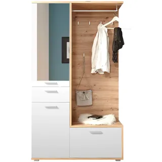 Stella Trading Entra Garderobe 117x198x38 cm weiß