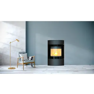 THERMIA Kaminofen »Nürnberg XL«, schwarz, Stahl, 8 kW