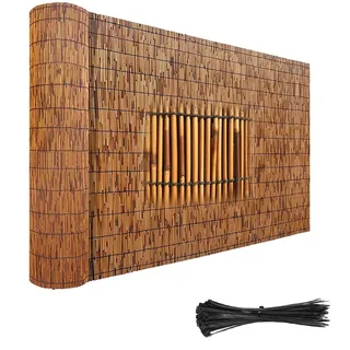 Generisch Balkon Schilfrohrmatte Sichtschutz Sonnenschutz Schilfrohrmatte 50x200cm 120x500cm 130x800cm Balkon Sichtschutz Zaun Windschutz Bambus Schilfzaun