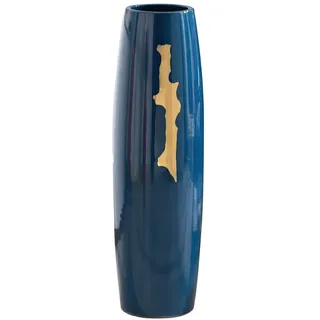 YUZDNM Keramikvase, 60/80/100cm Hohe Bodenvase, Handgefertigte Große Blaue Bodenvase Für Dekorative Zweige Und Trockenblumen, Zuhause, Wohnzimmer, Küche, Schlafzimmer Und Hochzeit(100x26cm)