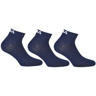 Fila UNISEX INVISIBLE PLAIN SOCKS 3 Paar Blau 43-46