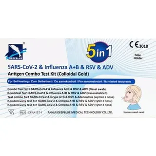 Sanopharm Arzneimittelvertriebsgesellsch Deepblue 5in1 Kombi-Test SARS-CoV2 FLU A+B RSV ADV 1 st