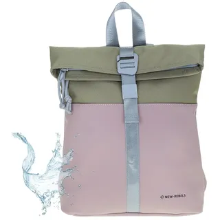 New Rebels Rucksack Damen Tasche Fashion klein Damenrucksack Mini Handtasche Plane wasserabweisend New York Backham small 51.1331 + Schlüsseletui bagboom