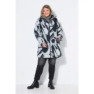 Ulla Popken Funktionsmantel HYPRAR Funktions-Mantel A-Linie 3fach-Funktion grau|rosa 58/60