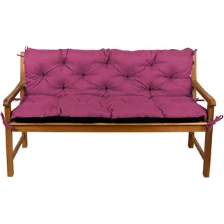 Gutekissen® Bankkissen, Sitzkissen, Rückenlehnen, Gartenkissen, Steppkissen, Doppelkissen, Sitzmöbel, Sitzbank-Kissen, Gartenschaukel, Gartenmöbel Law (160cmx50cmx50cm, Rosa)