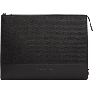 Tommy Hilfiger Herren Laptoptasche Woven mit Reißverschluss, Schwarz (Black), Einheitsgröße