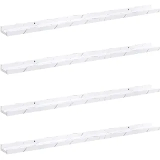 Maison Exclusive - Wandregal 4 Stk. Weiß Marmor 100 X 9 X 3 Cm Ho