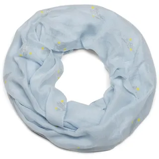 styleBREAKER Loop Loop Schal mit Metallic Kaktus Print, (1-St) blau