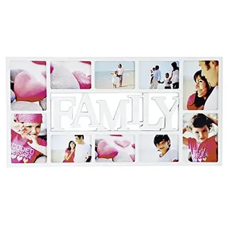 Family weiß 10fach für 6 Fotos 10x15cm und 4 Fotos 13x18cm, zum Hängen