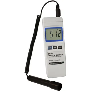 PeakTech P 5125 – Professionelles digital Leitfähigkeitsmessgerät von 0 bis 2000 μS für Wasseranlagen – Hochwertiger Wassertester mit LCD-Anzeige – Für Aquarium, Pool und Garten