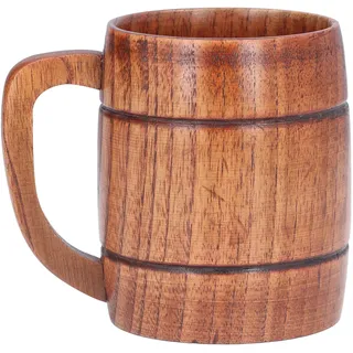 300-ml-holzbecher Mit Hitzebeständigem Griff, Umweltfreundlicher Kaffee- Und Bierbecher Für Büro Und Zuhause