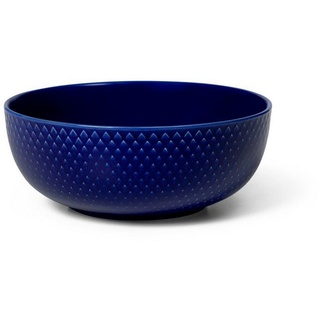 Lyngby Porcelæn Dessertschale Rhombe, (Packung) blau|weiß