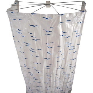Duschfaltkabine Ombrella Sylt Weiß-blau