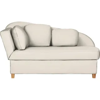 Livetastic Liege, Creme, Holz, Buche, 2-Sitzer, Füllung: Vlies, 85x97x180 cm, Made in EU, Liegefunktion, Armteil links, Wohnzimmer, Sessel, Relaxliegen