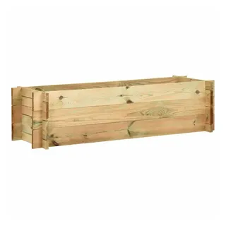 vidaXL Hochbeet Kiefernholz 120 x 40 x 10 cm Braun