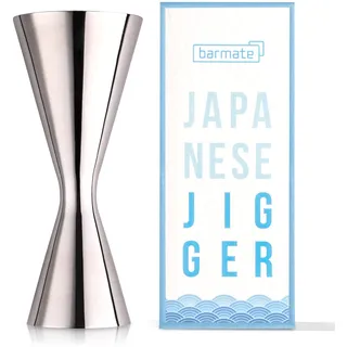 barmate Japanese Jigger, Messbecher aus Edelstahl mit Innen-Skala, max. 50ml/25ml, hochwertiges Bar-Zubehör für den perfekten Cocktail