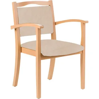 einrichtungsdesign24 Armlehnstuhl Stoff beige