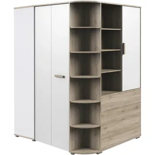 MID.YOU Eckschrank 124 x 199 x 148 cm Weiß