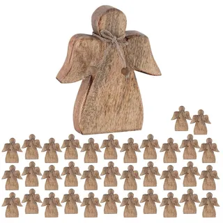 amagohome Dekofigur Engel Holzfigur 15x13cm Masterbox 36 Stück Glücksengel Hochzeit Taufe