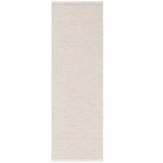 benuta Baumwollläufer, Creme, Textil, Uni, Rechteckig, 80x250 cm, Oeko-Tex® Standard 100, für Fußbodenheizung geeignet, Teppiche & Böden, Teppiche, Teppichläufer