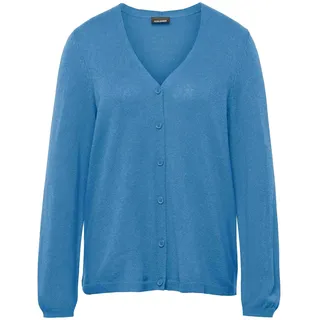 GOLDNER Kaschmirstrickjacke V-Ausschnitt Blau 24
