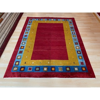 Orientteppich Perserteppich Gabbeh Teppich Handgeknüpft 194x153, Morgenlandbazar, Echte Perserteppich und kein Kopie aus Indien rot