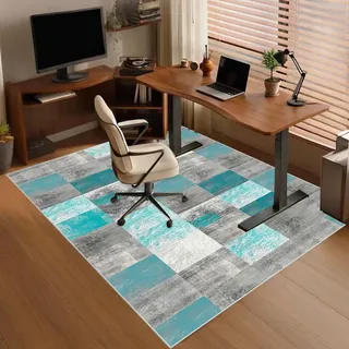 Bürostuhl Teppich Unterlage Bodenschutz Teppichschoner, Schreibtischstuhl Unterlage Bodenschutzmatte Gaming Bürostuhlunterlage für Parkett Laminat Hartböden Teppichboden, Bürostuhl Matte 90 x 120 cm