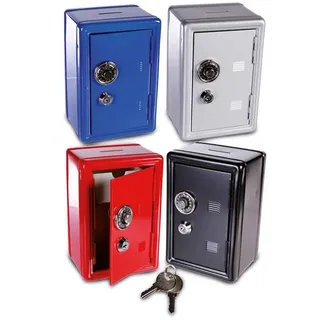 Metal Savings Bank Vault Spardose aus Metall im Tresor-Stil mit starkem Kombinationsschloss für Weihnachten oder Geburtstag
