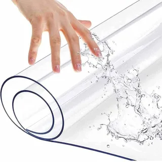 Läufer-Teppiche, durchsichtiger Vinyl-Kunststoff-Bodenläufer-Schutz, 2 mm dick, 70 cm/90 cm breit, 100–280 cm lang, rutschfest, transparent, Flur, Eingang, Fußmatte, Küche, niedriger Flor, w