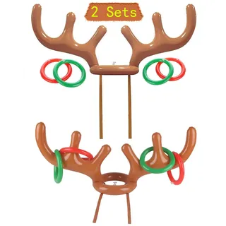 Aufblasbares Set Ringwurfspiel,Spaß Pool Spielzeug für Kinder,Ringwurfspiel Kinder Outdoor Ideal für Familie Schwimmbad Hawaii Party Zubehör Sommerparty Gartenspiele Party Requisiten Dekoration