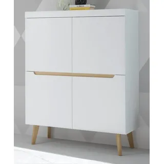 furn.design Highboard 107 x 134 cm Weiß