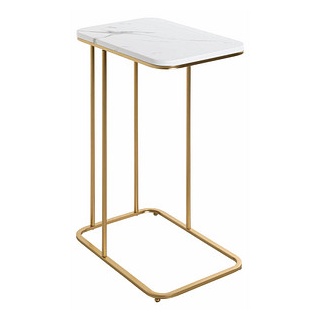 HAKU Möbel Beistelltisch gold-weiß 45,0 x 30,0 x 67,0 cm