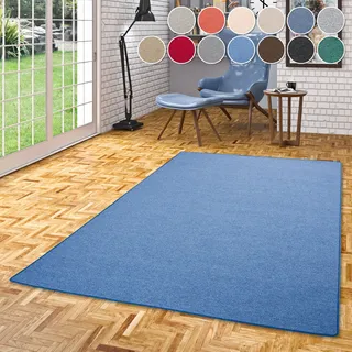 Teppich OTTO HOME "Fortis, Schlinge, Made in Netherlands", blau, B:140cm H:5mm L:200cm, Kunstfaser, Teppiche, Teppich, Uni Farben, gekettelt, auch als Läufer, strapazierfähig, Wohnzimmer
