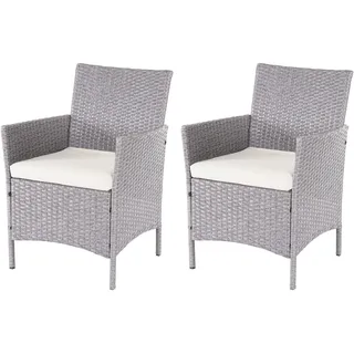 MCW Hamar Gartensessel 59 x 60 x 83 cm grau/creme 2 St.