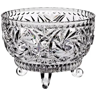 Schale Obstschale 3 Fuß Schale Marina Transparent D 15 cm Kristallglas