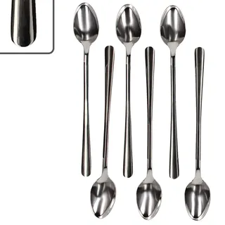 JUSTINUS Latte Macchiato Löffel 6 St. Edelstahl Silber