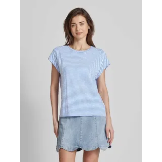 T-Shirt mit Streifenmuster Modell 'ONELIAA', Blau, XS