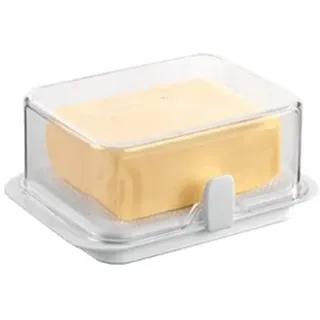 Tescoma Butterdose Purity 891830, aus Kunststoff, rechteckig, 15 x 11 x 7 cm, weiß / transparent