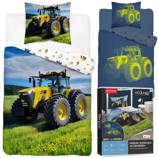 JUGENDBETT 160X200 LEUCHTET IM DUNKELN TRAKTOR FARM LANDHAUSSTIL