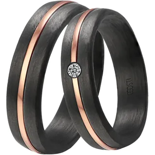 DOOSTI Trauring Ehering Carbon Schwarz Gr. 52