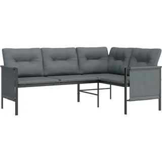 vidaXL Garten-Ecksofa Loungeset grau