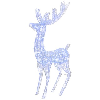 DOTMALL Weihnachtsfigur 180cm LED Dekolicht Weihnachtsdeko Hirsch Beleuchtet, Deko Außen blau