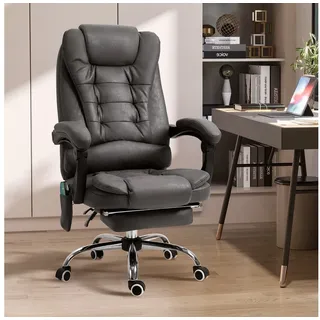 Vinsetto Massage-Bürostuhl Mikrofaser Blau