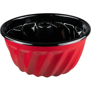 Riess, 0632-020, Gugelhupfform Ø 24cm, COLOR ROT, Vol. (rec.): 3,2 Liter, Made in Österreich, LBH: 25,4x25,4x13,1cm, 0,816kg, Backform, Guglhupfform, Kuchenform