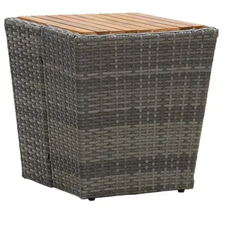 vidaXL Beistelltisch Grau Akazie 41,5 x 41,5 x 43 cm