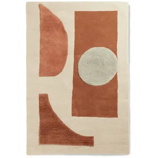Ferm Living - Bloco Tuftteppich, 120 x 180 cm, blush / off-white