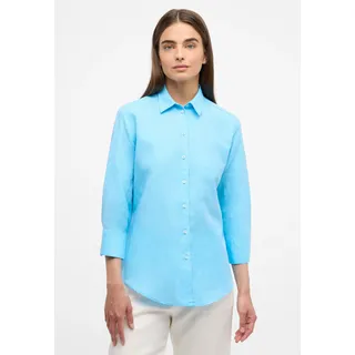 Hemdbluse ETERNA "LOOSE FIT" Gr. 40, blau (azurblau) Damen Blusen Hemdblusen