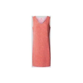 Knielanges Kleid mit V-Ausschnitt, Koralle, 38