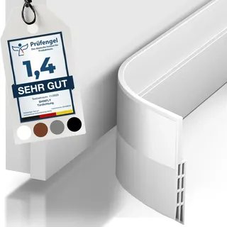 shinfly Türdichtung Zugluftstopper für Türen 100 cm, Selbstklebende Türbodendichtung unten, gegen Zugluft, Staub, Insekten & Schallschutz, Schnell angebracht, Weiß