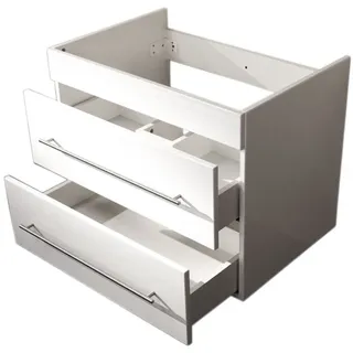 Unterschrank Infinity 750 Softclose Weiss Hochgl. Ohne Waschbecken